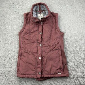 Prana Diva Vest Pink Size Small Women’s Sherpa Lined Snap Zip